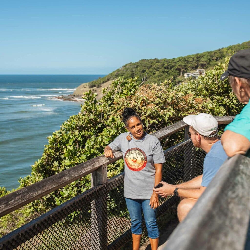 Delta Kay hosting an indigenous bush tucker tour in Byron Bay