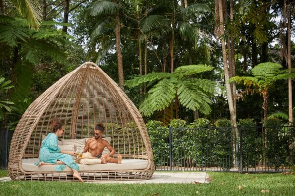 crystalbrook byron relaxation hut in the rainforest