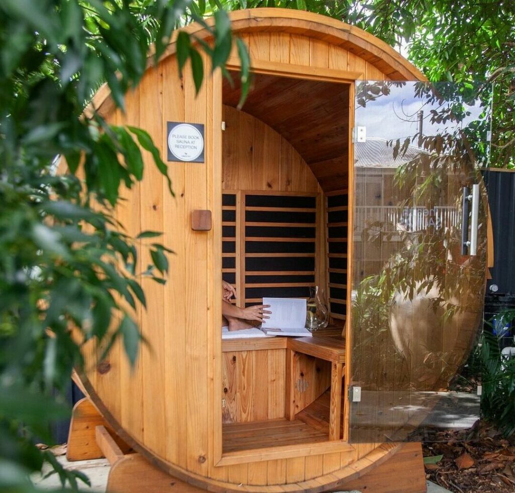 infrared sauna at Gold Coast bathhouse