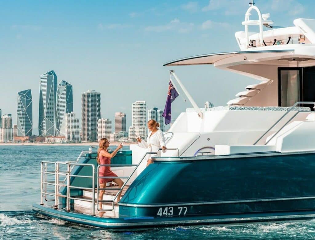 luxury yacht experience near Brisbane