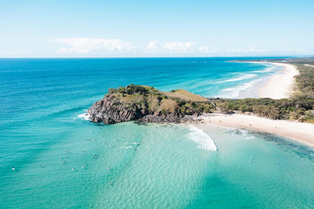 Cabarita Headland drone shot